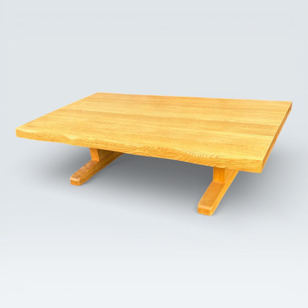 【名作】柏木工(KASHIWA) ナラ無垢材 センターテーブル 耳付き 飛騨家具