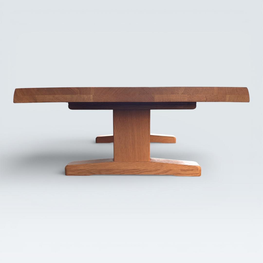 【名作】柏木工(KASHIWA) ナラ無垢材 センターテーブル 耳付き 飛騨家具