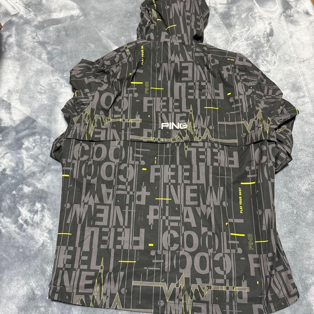 PING ゴルフジャケット ウインドブレーカー 幾何学プリント