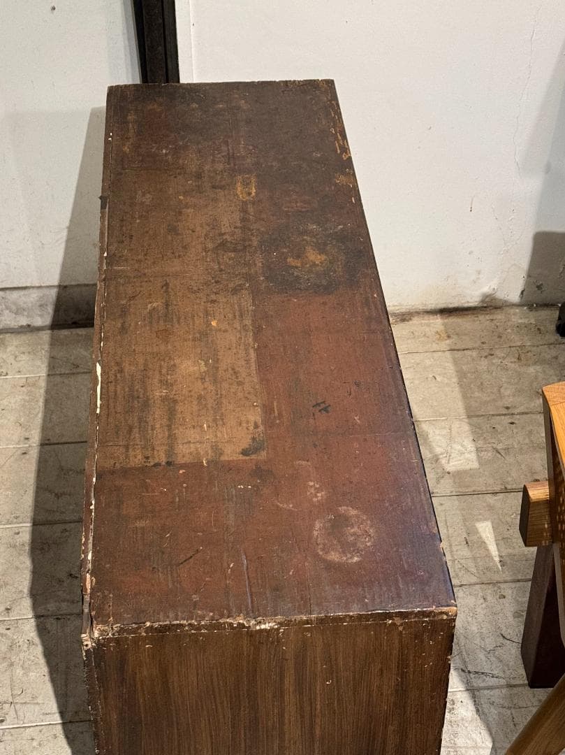 フランスアンティーク　ファイリングシェルフ　木製　キャビネット　書類整理棚