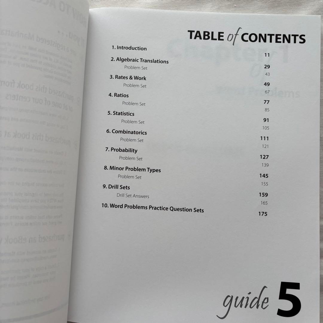 新品未使用 Manhattan Prep GRE Math 5冊セット