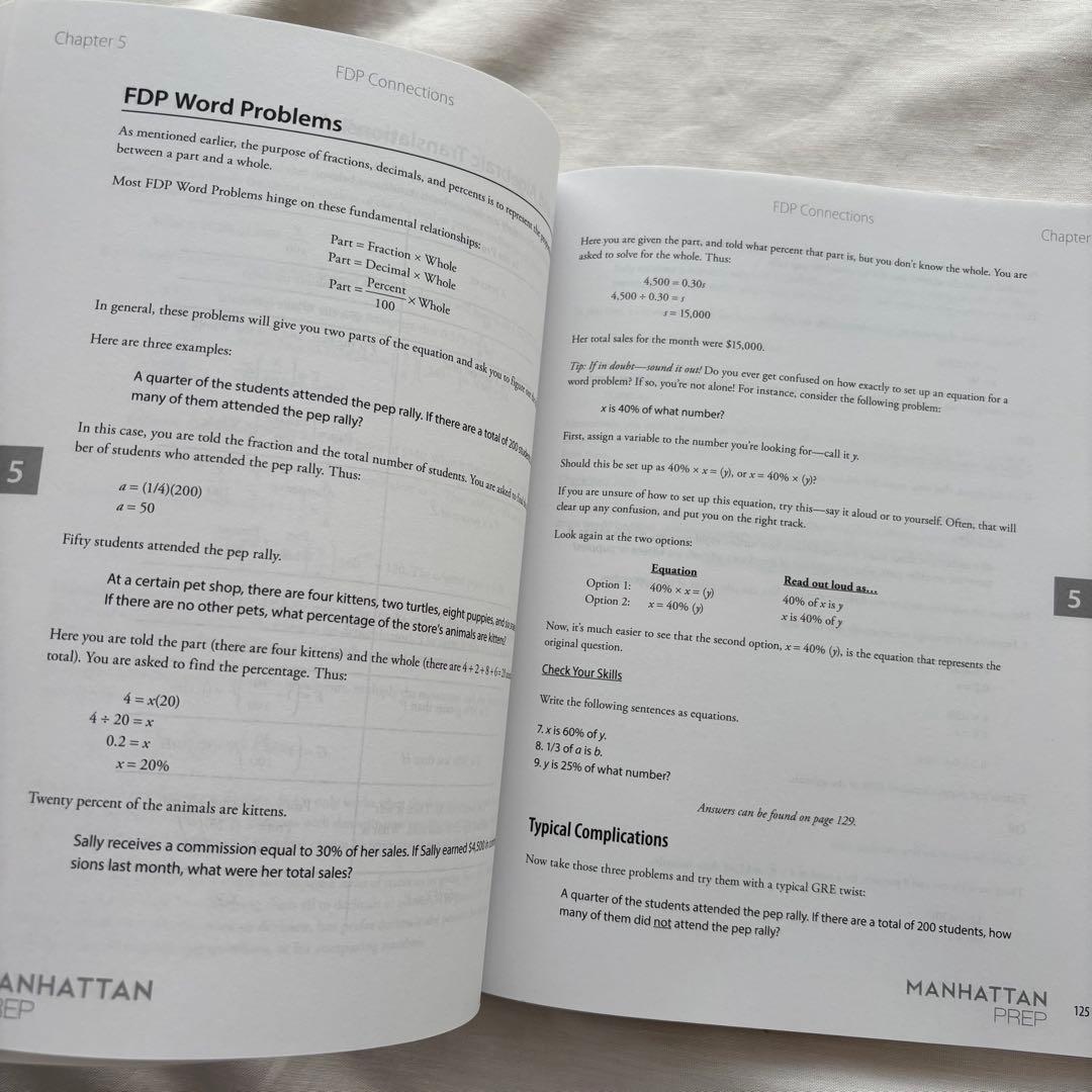 新品未使用 Manhattan Prep GRE Math 5冊セット