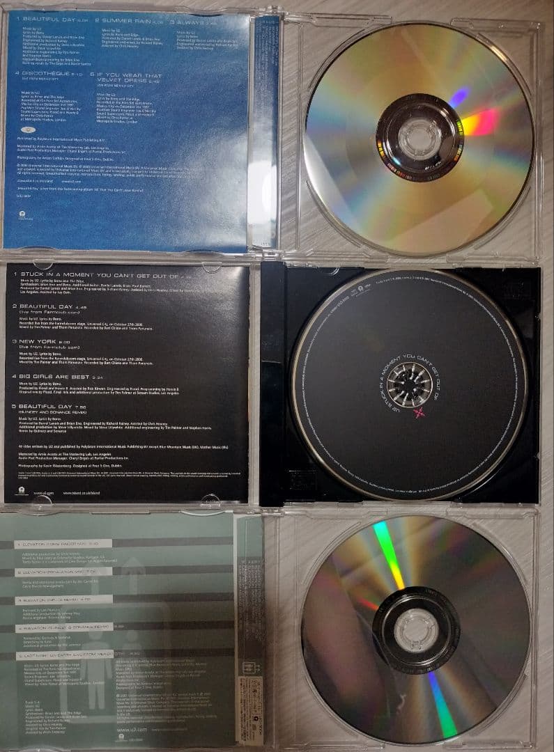 U2 日本盤限定5曲シングル3枚 帯付