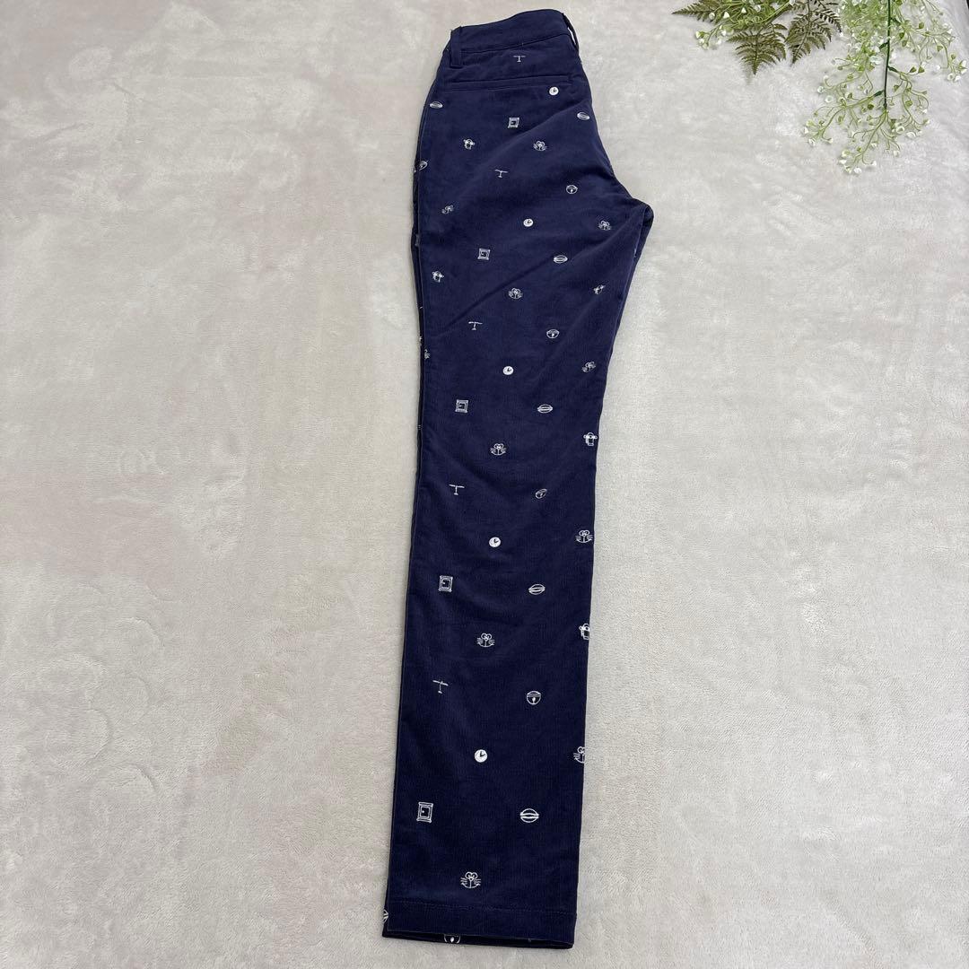 新品 ジャックバニー ×ドラえもん 刺繍 総柄 コーデュロイ パンツ ストレッチ