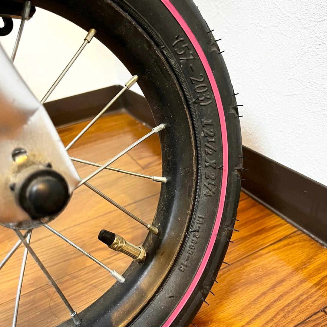 【極美品】へんしんバイク 12インチ ピンク スタンド付