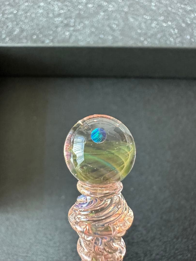 本日限定 ガラスペン オパール入り ガラス工房 LUC ゴールド レア