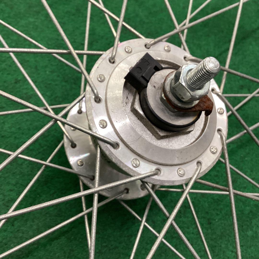 アルミリム 27インチ 前輪　ハブダイナモ　タイヤ付き j2端子 フロント