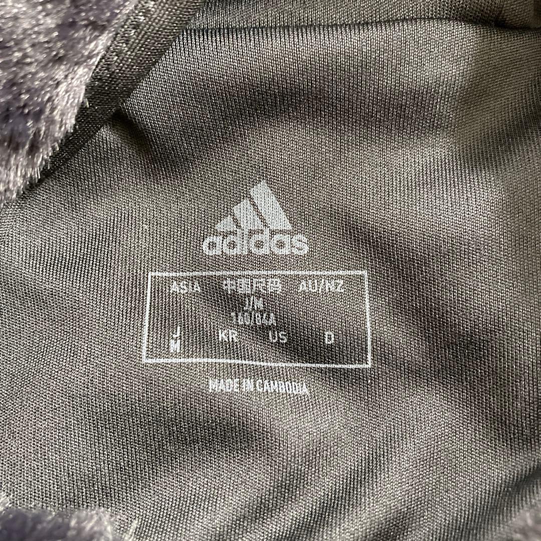 【美品】adidas ゴルフウエアセットアップ　ベロア素材 黒 ブラック M