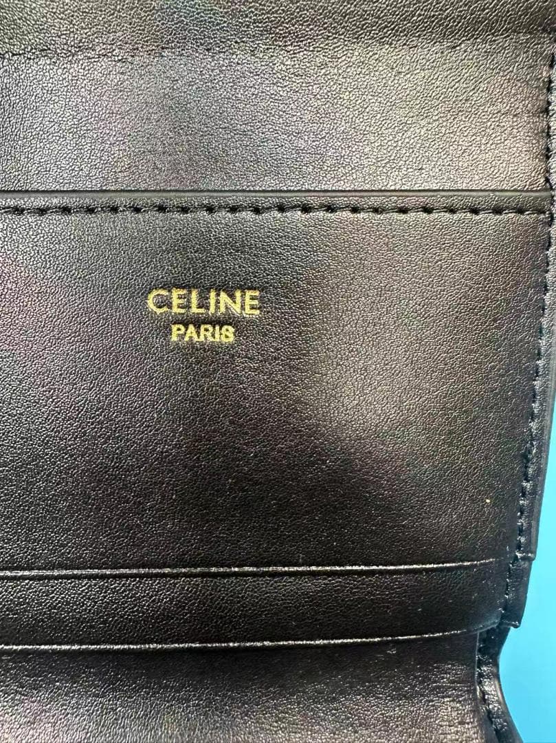 CELINE セリーヌ トリオンフ スモール ウォレット ブラックdrf
