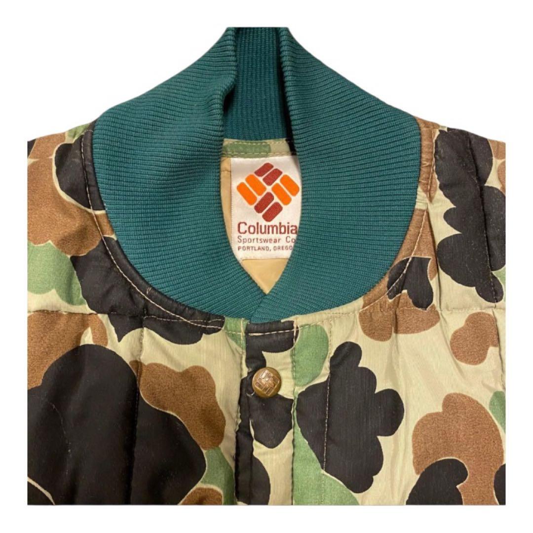 70s columbia ダックハンターカモ 中綿 ベスト
