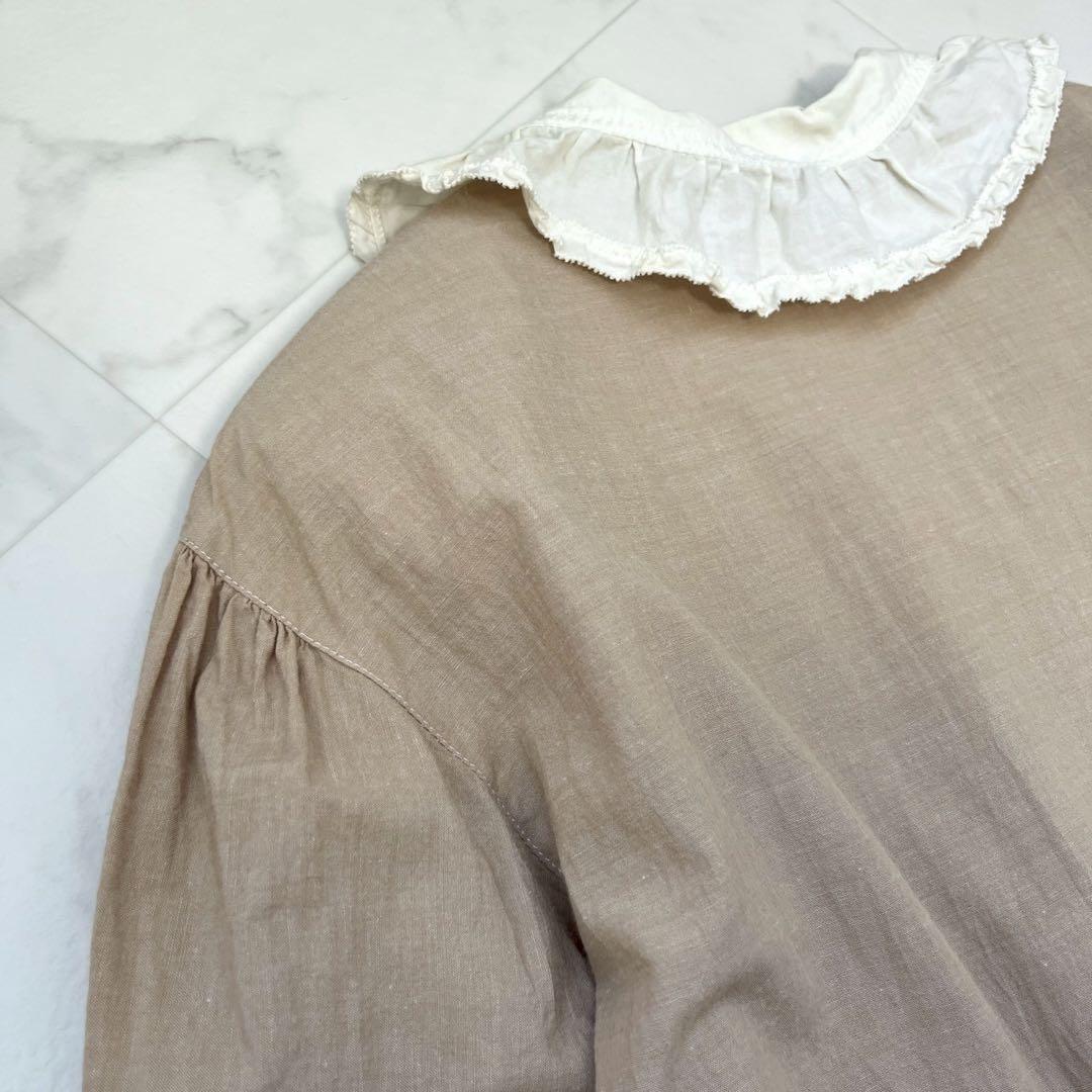 ★INGEBORGロングワンピース【L相当】コットン　ピンタック ガーリーD91