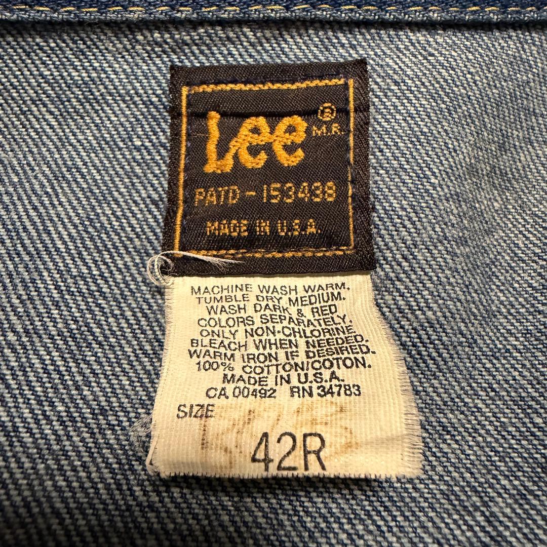 【Lee】80s 220J USA製 42R 濃紺 デニムジャケット
