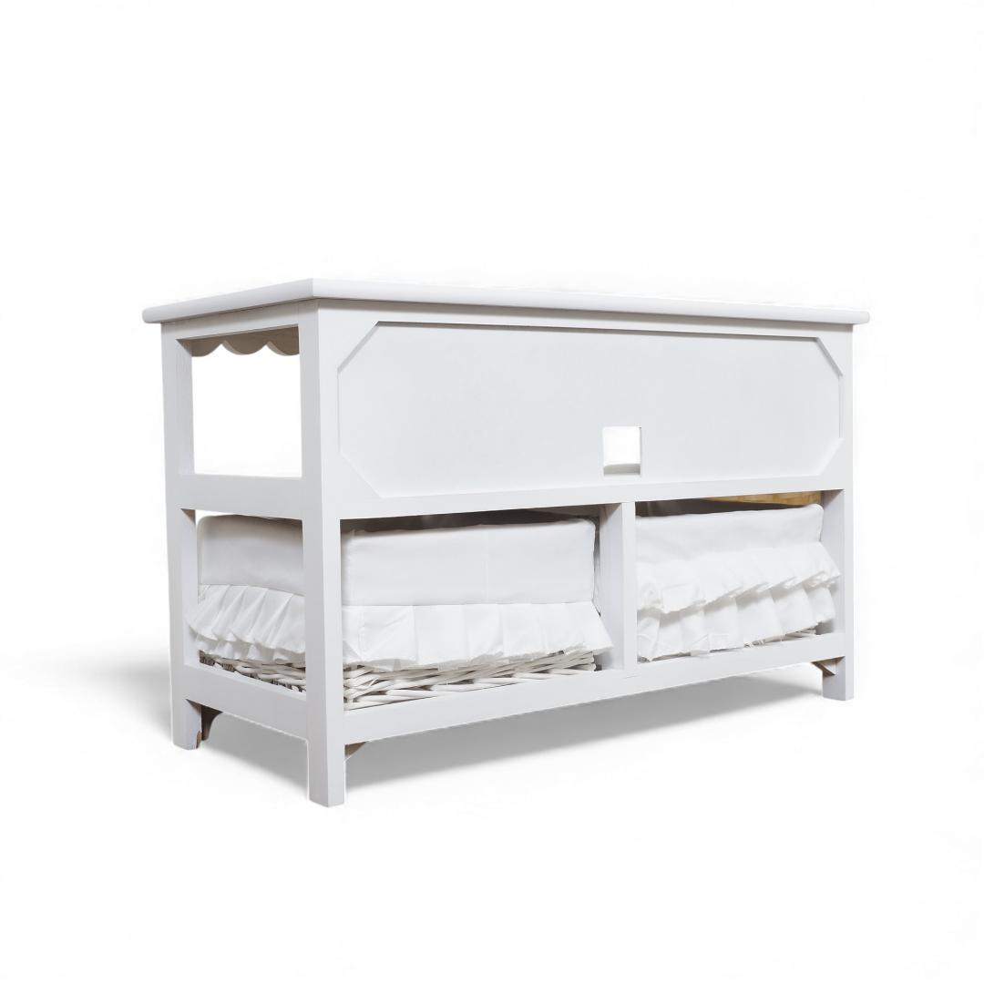 フォロー割【新品訳あり】フリルモチーフが可愛い！カントリー調テレビ台