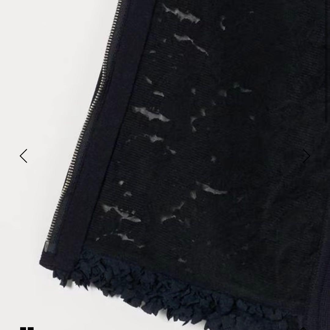 【未使用】アローズ　フラワーチュールニットベスト　ネイビー