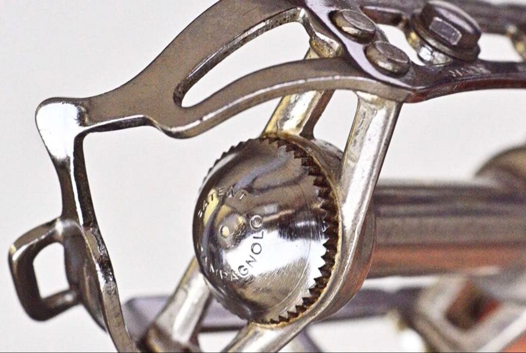 カンパニョーロレコードペダル耳付 鉄ケージ使用感僅かの美品