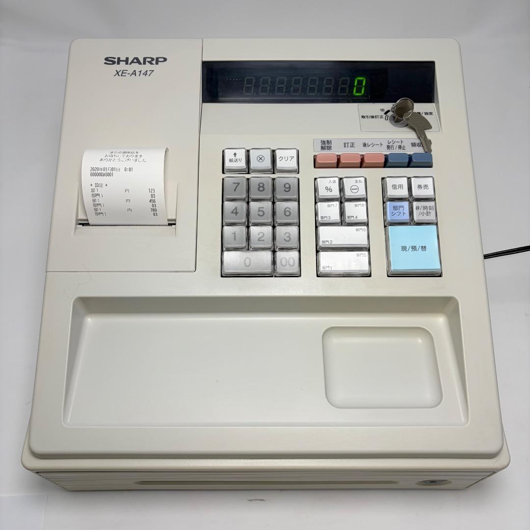 動作品✨シャープ レジスター XE-A147 PC連携売上管理可能 送料無料