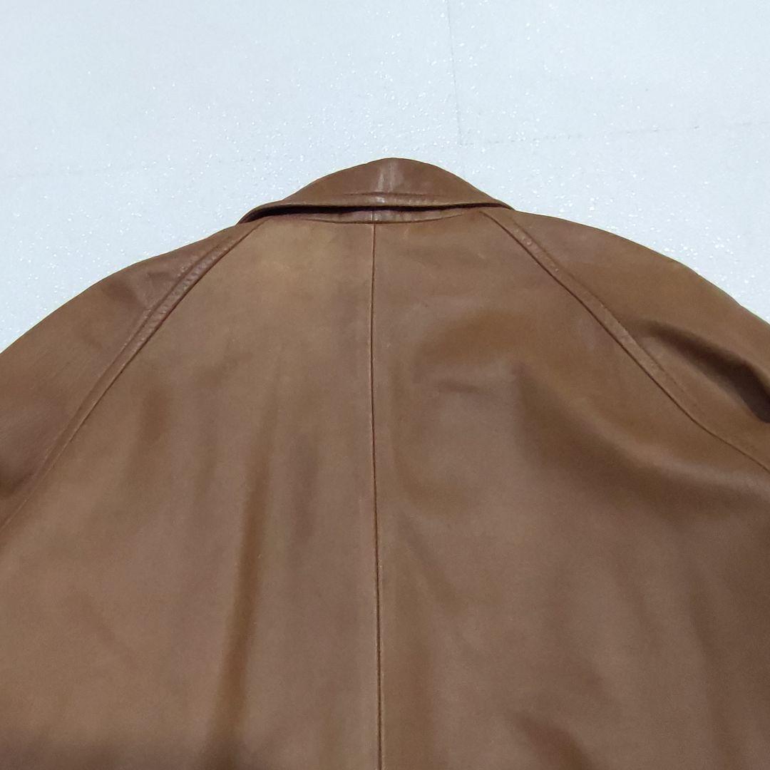 【メンズ XL相当】ランバン　内部総柄　ラムレザー　ジャケット 本革