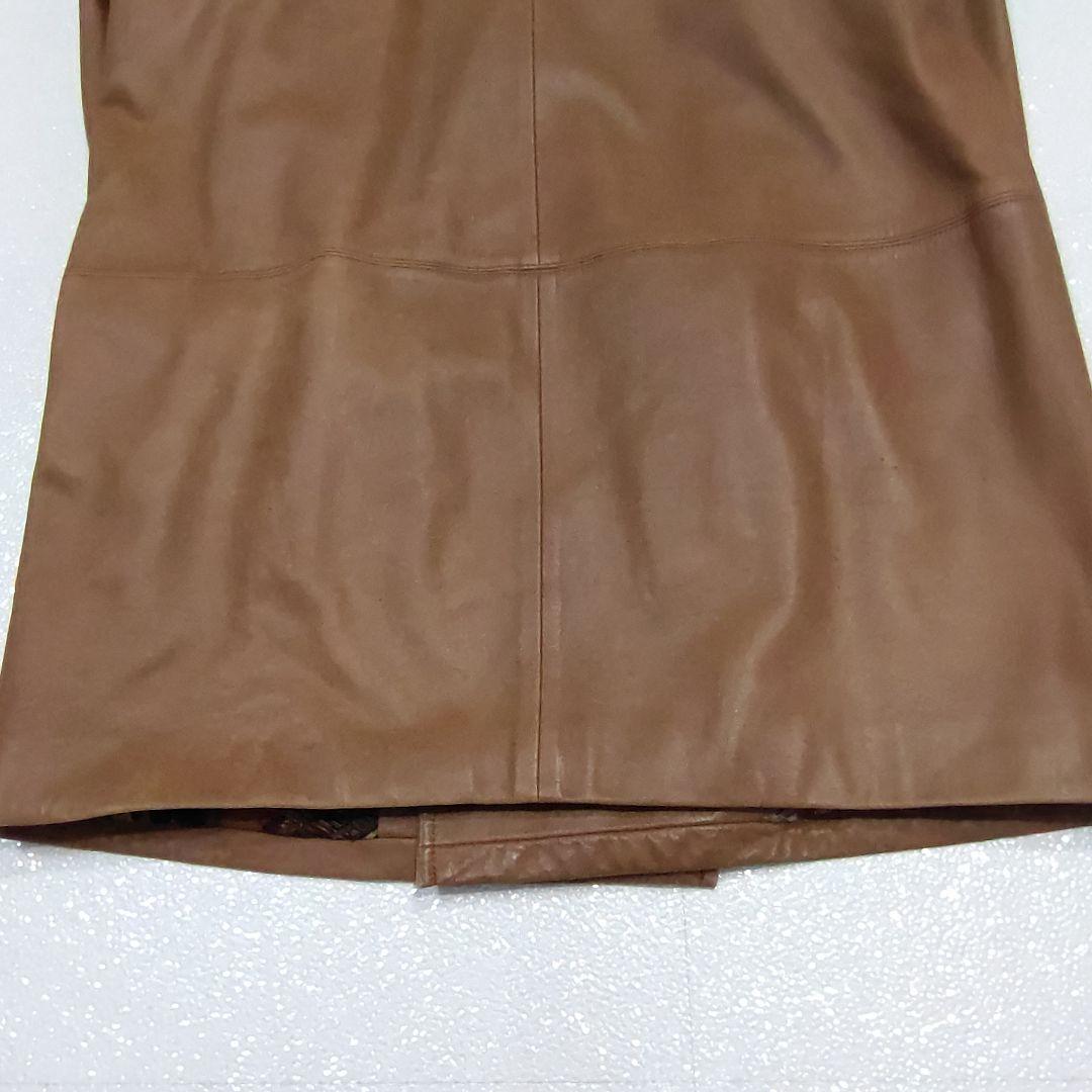 【メンズ XL相当】ランバン　内部総柄　ラムレザー　ジャケット 本革