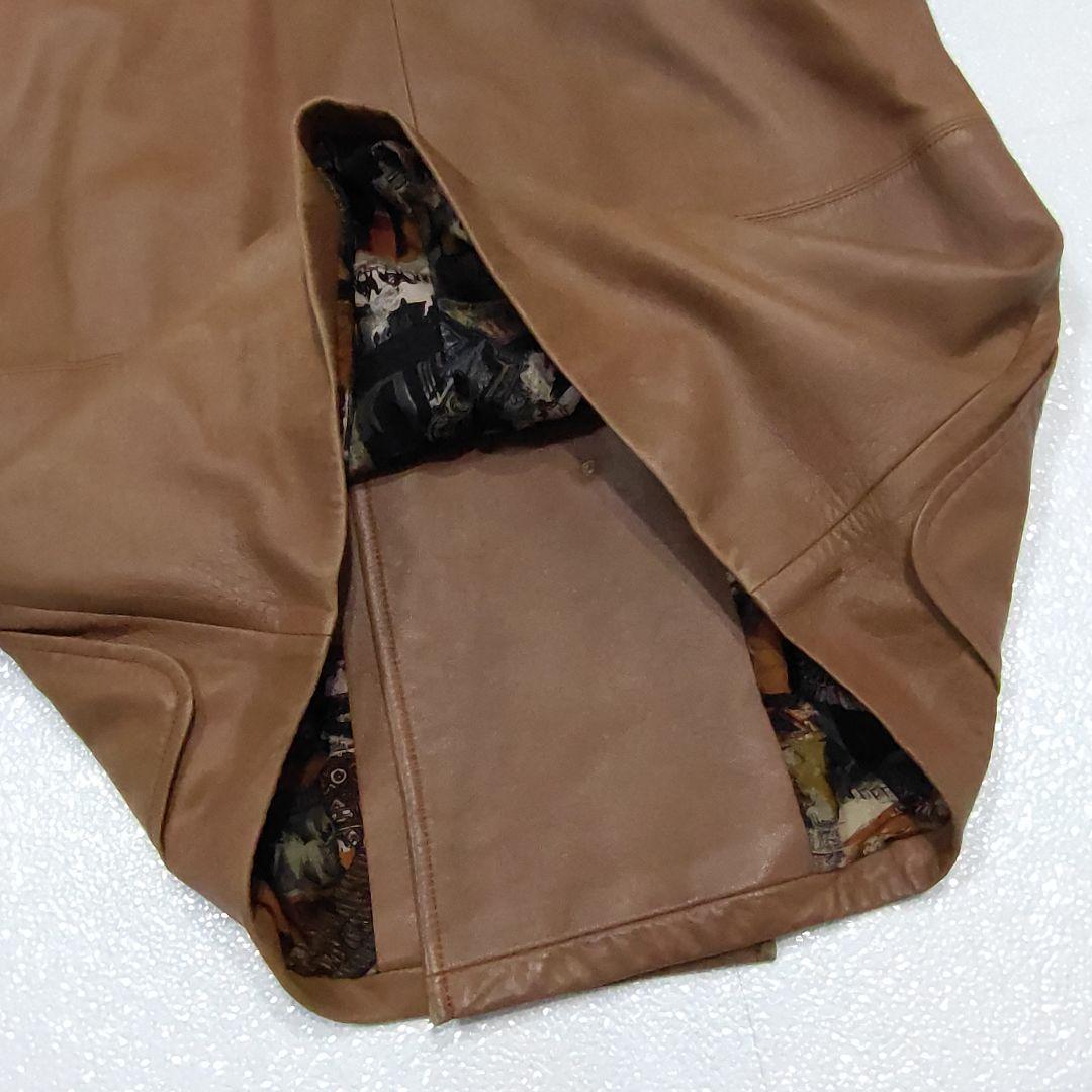 【メンズ XL相当】ランバン　内部総柄　ラムレザー　ジャケット 本革