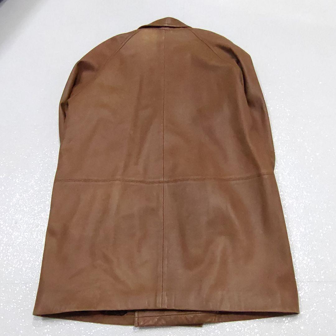 【メンズ XL相当】ランバン　内部総柄　ラムレザー　ジャケット 本革