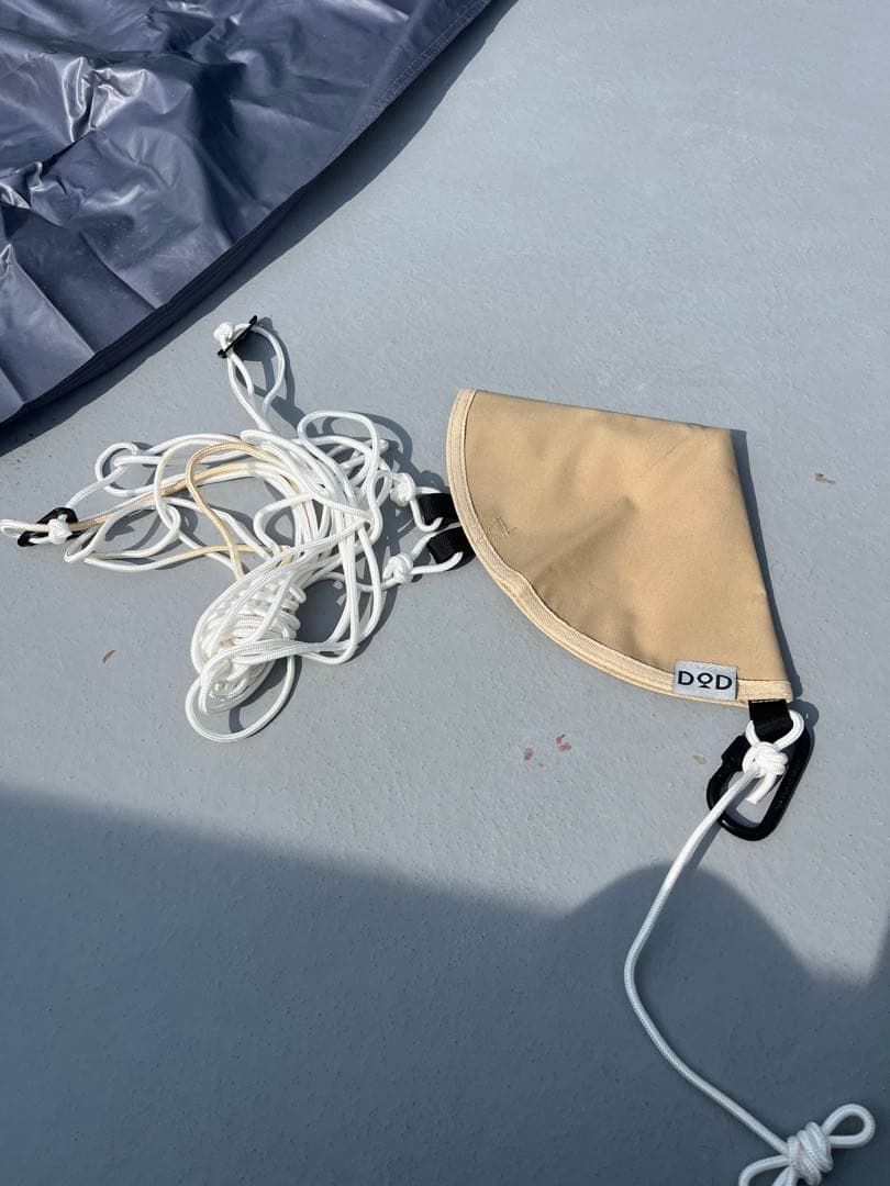 ONE POLE (M) グランドシート、タープ連結部分、自作スカート付き