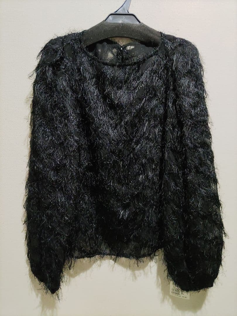 【Loungedress】ジャガードフェザーブラウス