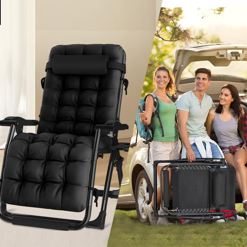 リクライニングチェア 折りたたみ 組立不要 耐荷重160kg 無段階 角度調