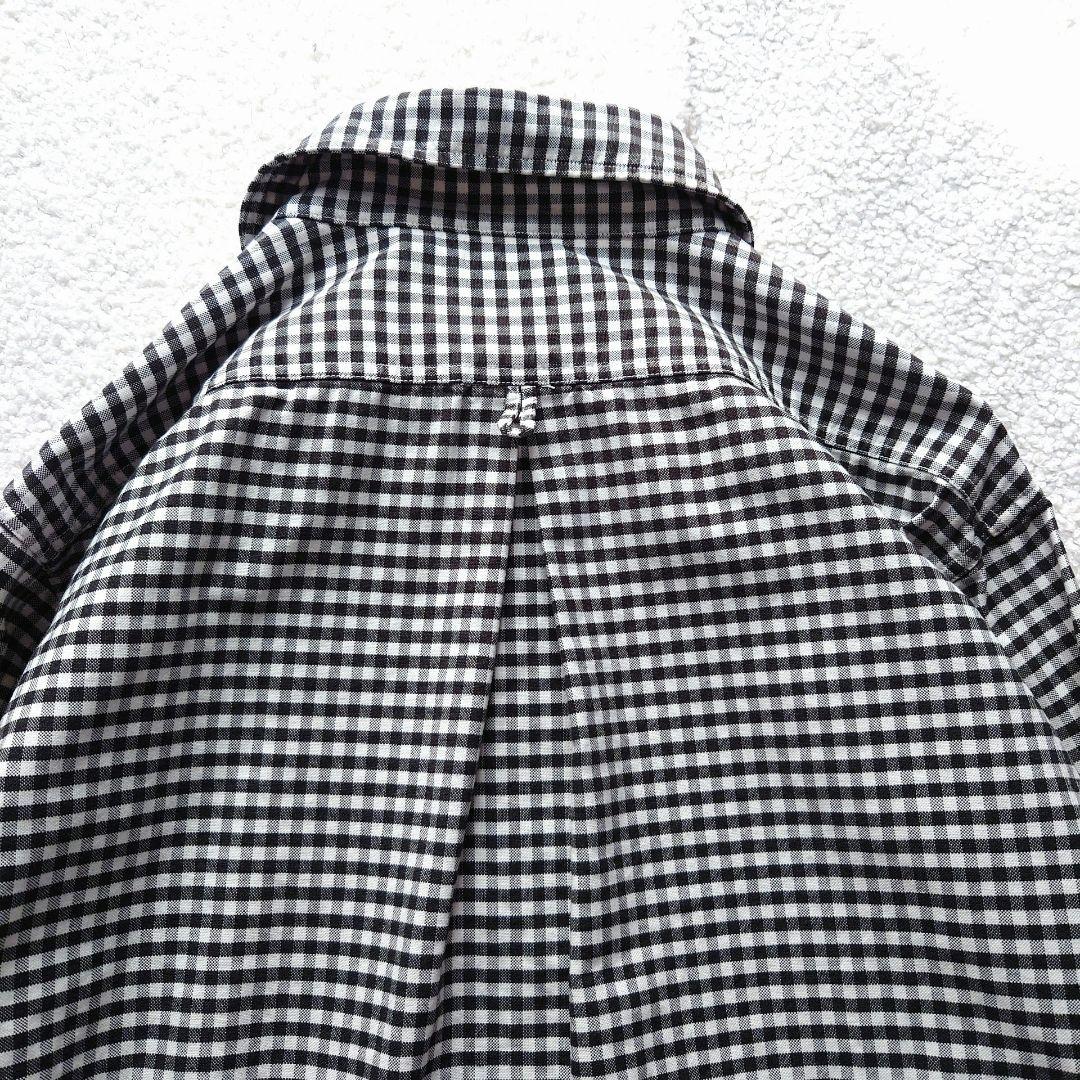 ダントン 丸襟プルオーバーシャツ ギンガムチェック サイズ36