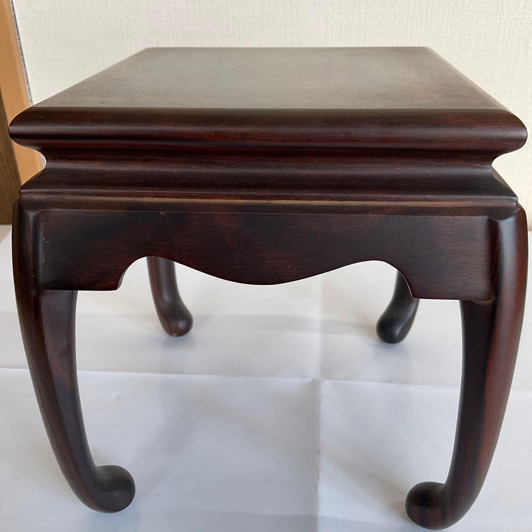 信州の焼物　佐久市臼田町入沢焼小壺　幕末〜明治時代頃、黒檀花台付　珍品