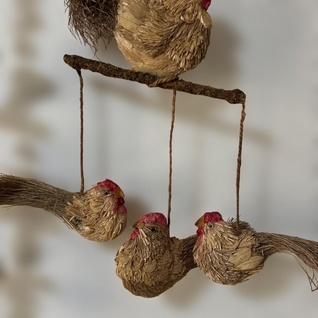 【ドイツクリスマスマーケット購入】ハンドメイド 鳥の置物