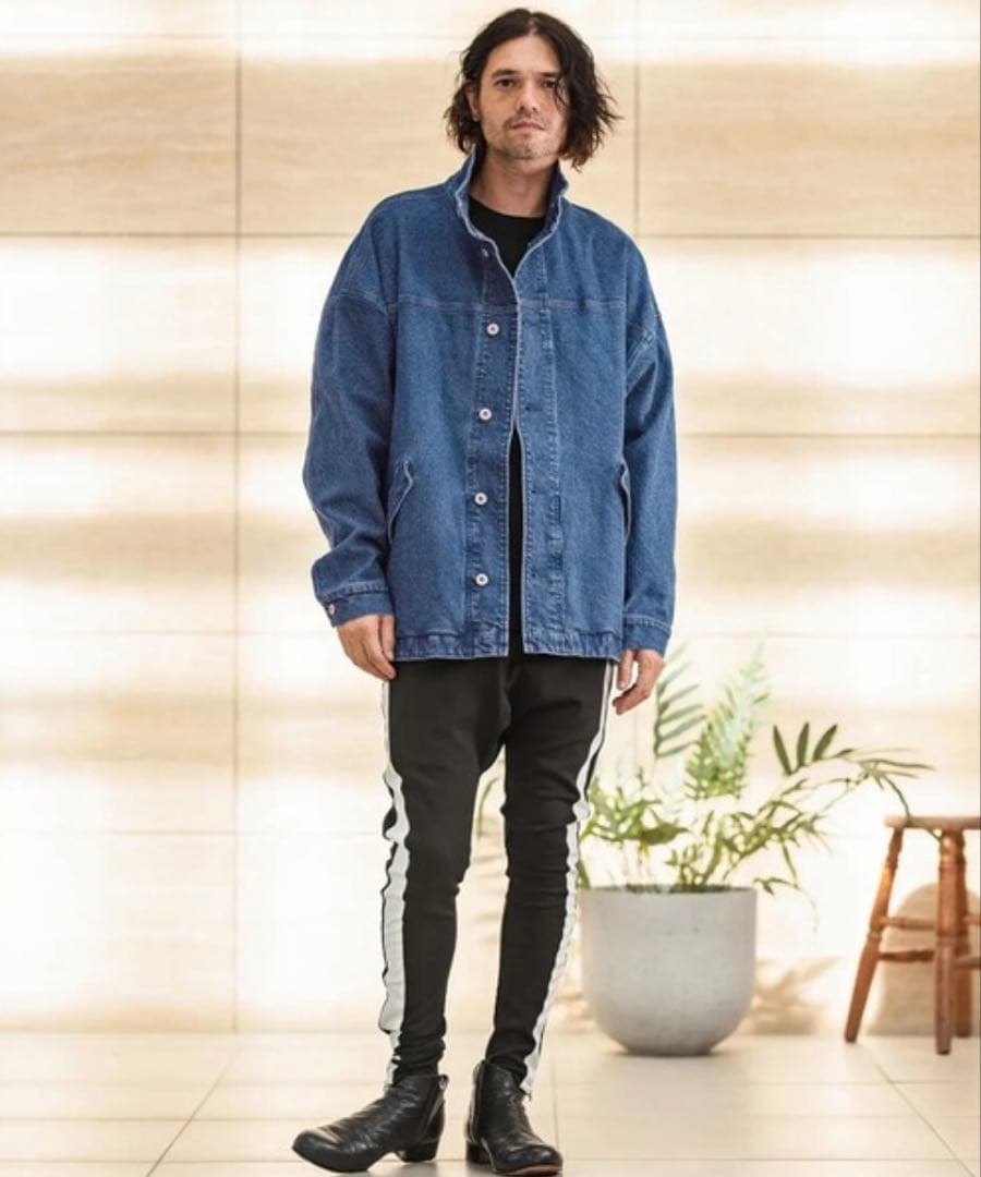 CAMBIO カンビオ ミリタリースタンドデニムジャケット&パンツ M