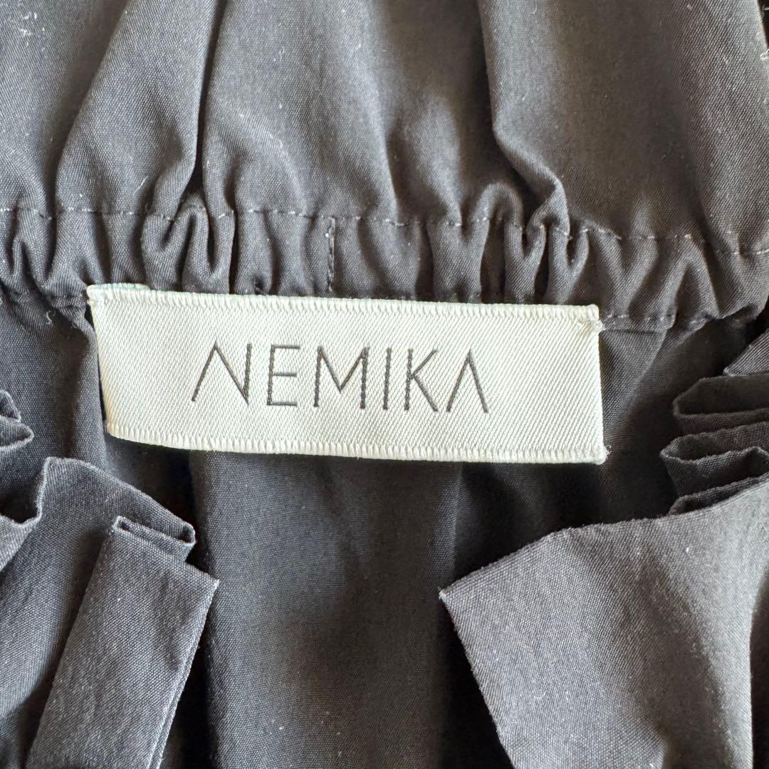 ネミカ　NEMIKA 洗える　ブラウス　ボウタイ　ゆったり　レリアン　パール