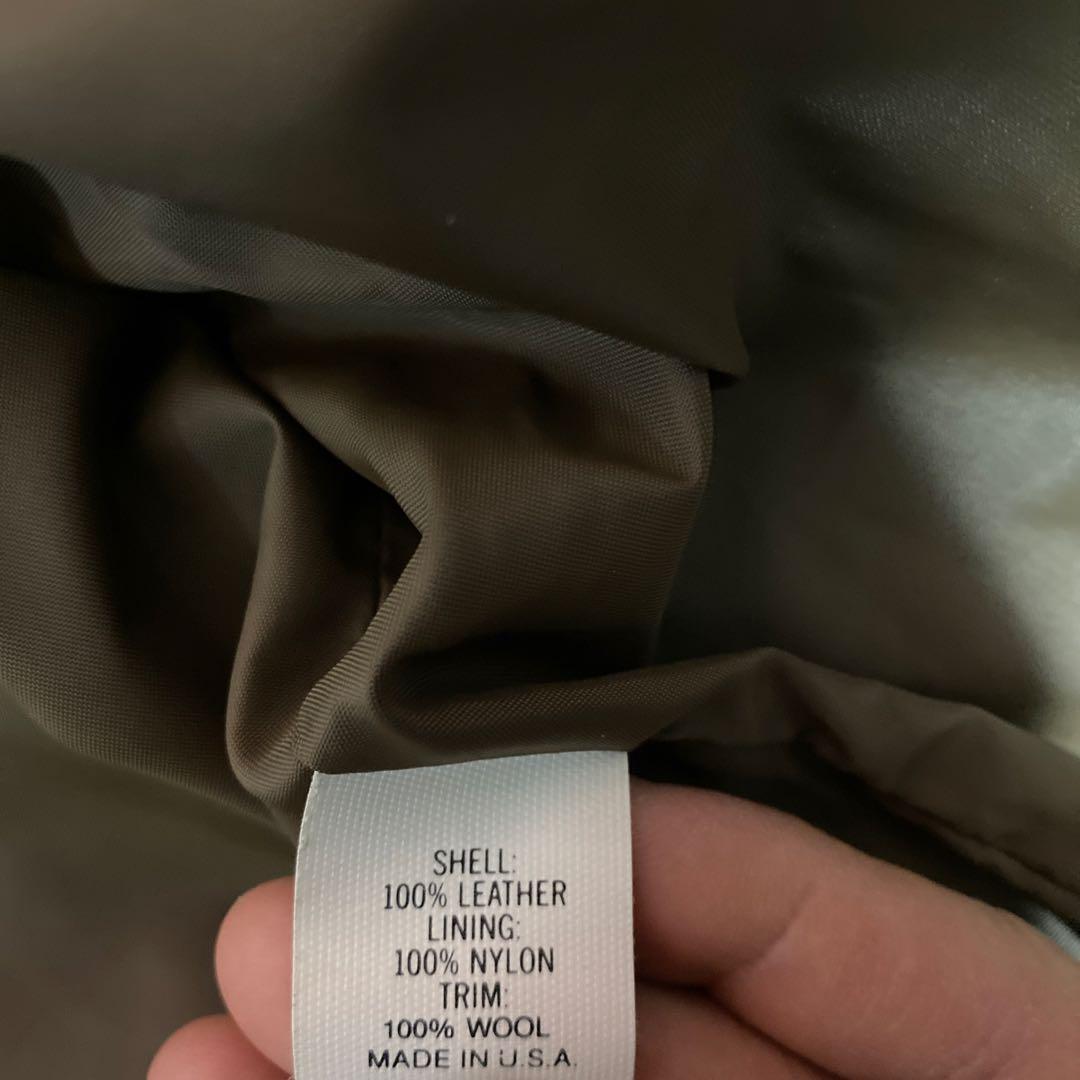 USA製　80s リアルレザー ヴィンテージ A-2 レザージャケット 茶 42