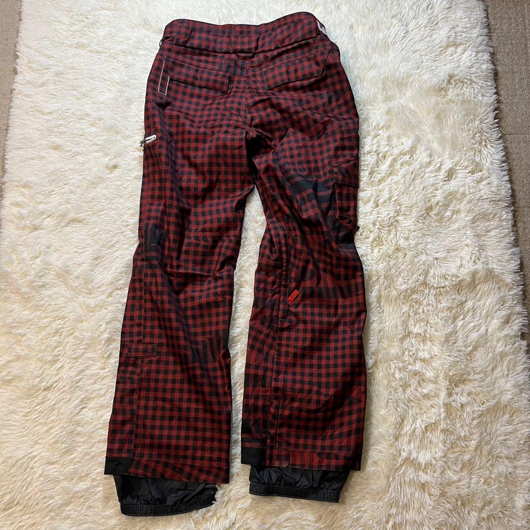 BURTON バートン スノーボードウェア チェック 裏地総柄 M セットアップ