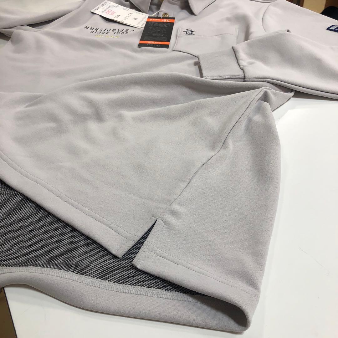 Munsingwear メンズゴルフグレー 長袖ポロシャツ