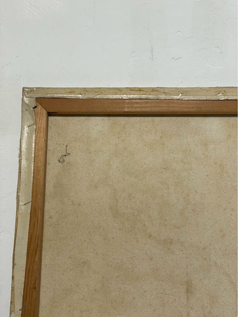 【ビンテージ】アフリカンアート モダン　民族衣装 油彩 大型