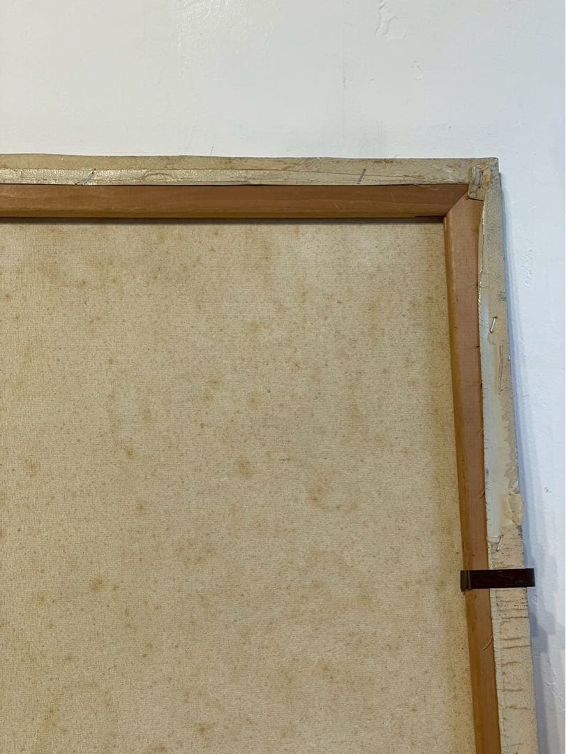 【ビンテージ】アフリカンアート モダン　民族衣装 油彩 大型