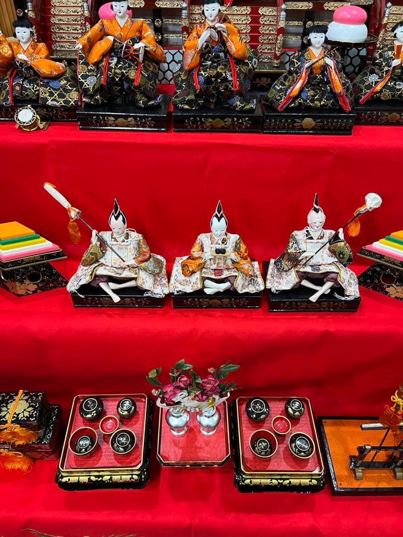 御殿飾り雛人形　雛人形 昭和 御殿飾