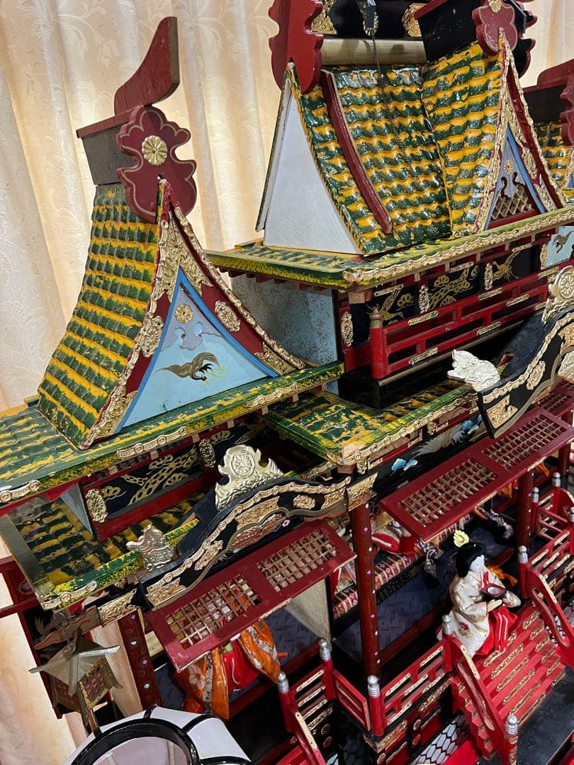 御殿飾り雛人形　雛人形 昭和 御殿飾