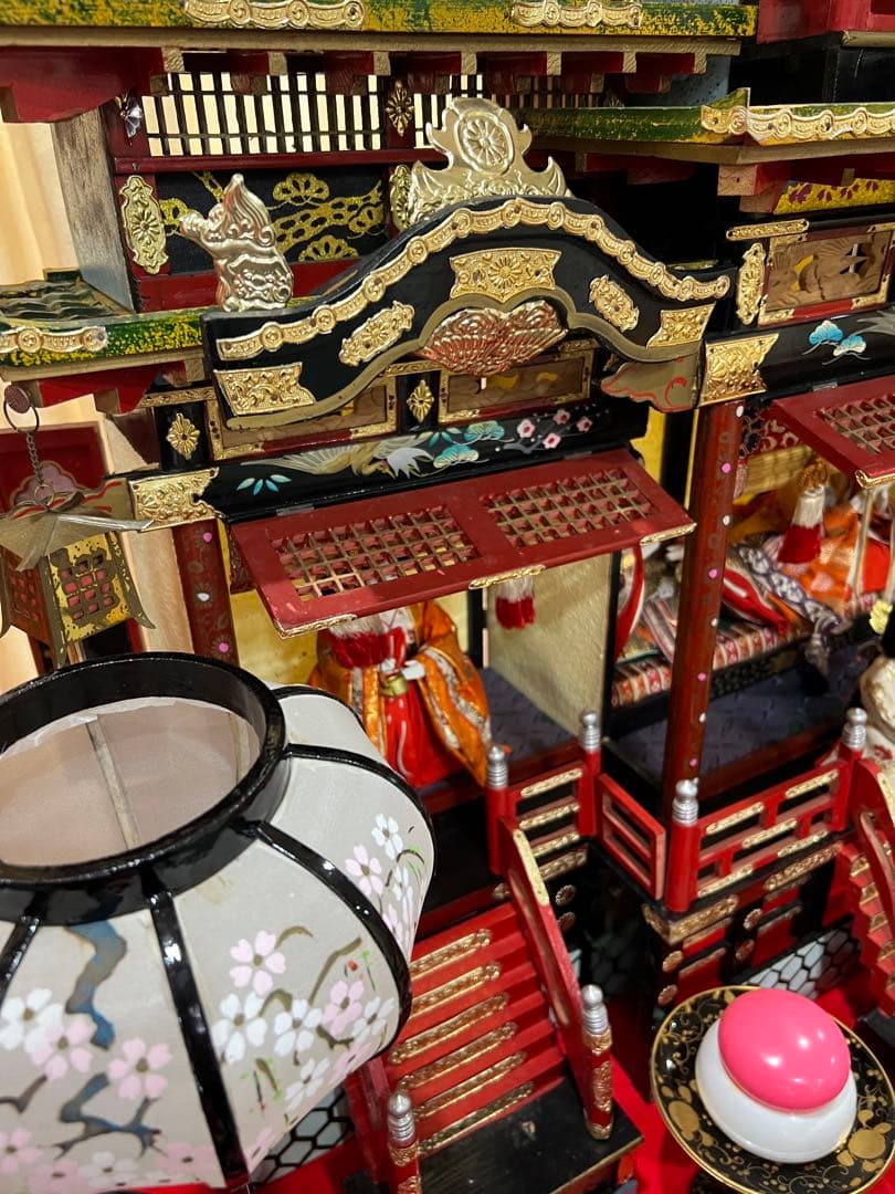 御殿飾り雛人形　雛人形 昭和 御殿飾