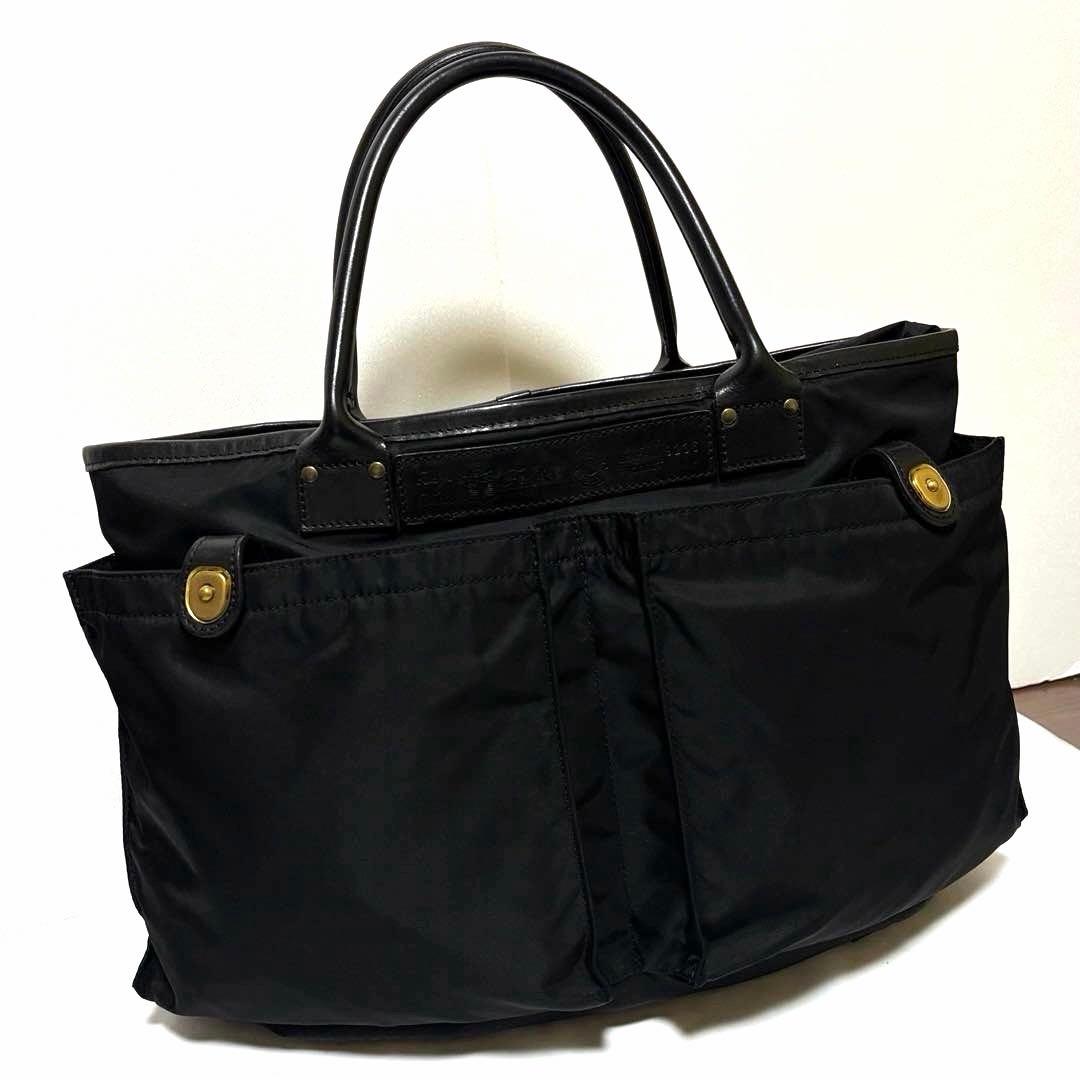 超美品✨フェリージ トートバッグ ヘルメットバッグ A4可 9236 大容量 黒