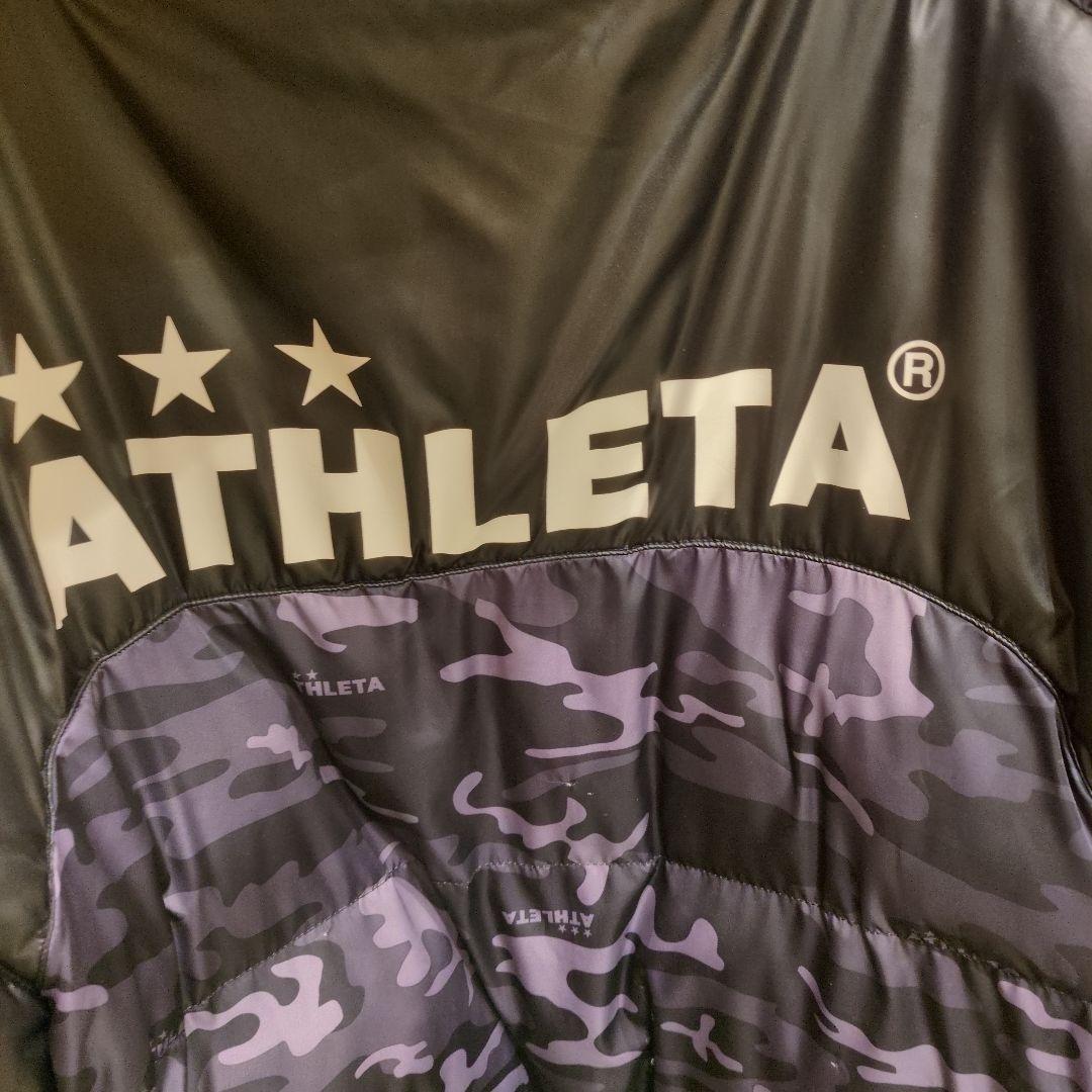 【Lサイズ】ATHLETA アスレタ 迷彩柄 ベンチコート ダウン 防寒​ 極暖