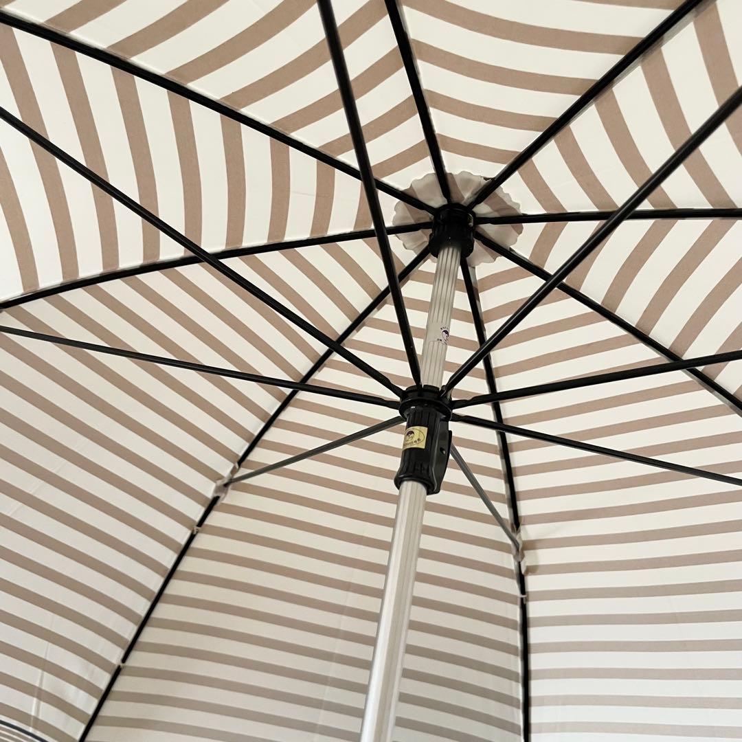 極美品　ポロラルフローレン　長傘　ボーダー　ベージュ