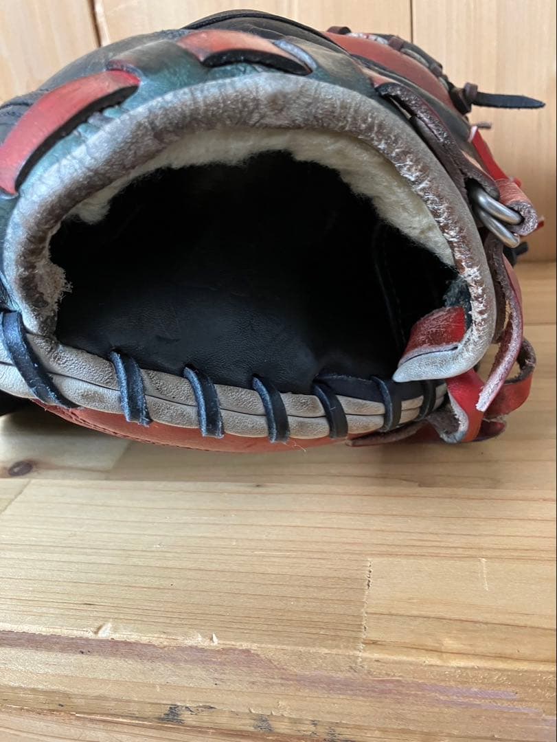 爆音　良型ZETT 軟式オーダーキャッチャーミット　刺繍なし 黒/赤