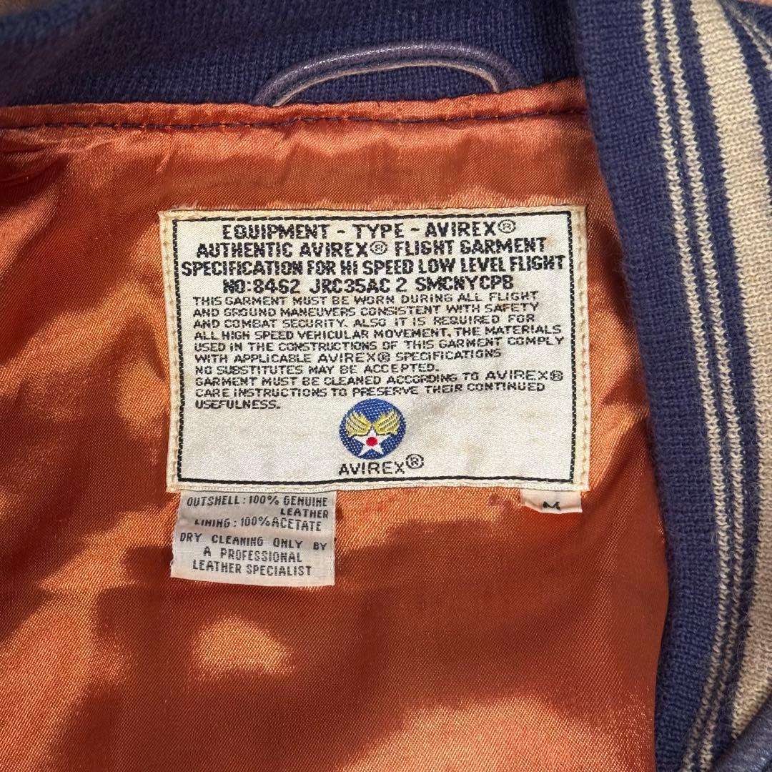 翔*ン様 AVIREX レザージャケット　スタジアムジャケット　スタジャン　ヴィ