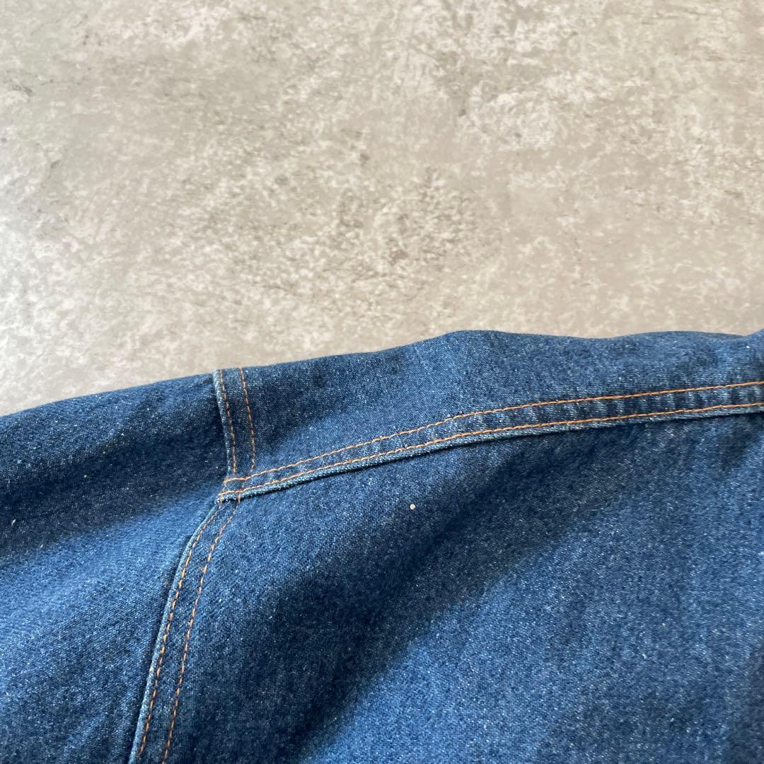 90s ミスタージュンコ　デニムジャケット 背面刺繍 インディアン　L XL