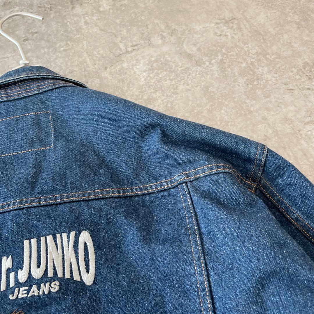 90s ミスタージュンコ　デニムジャケット 背面刺繍 インディアン　L XL