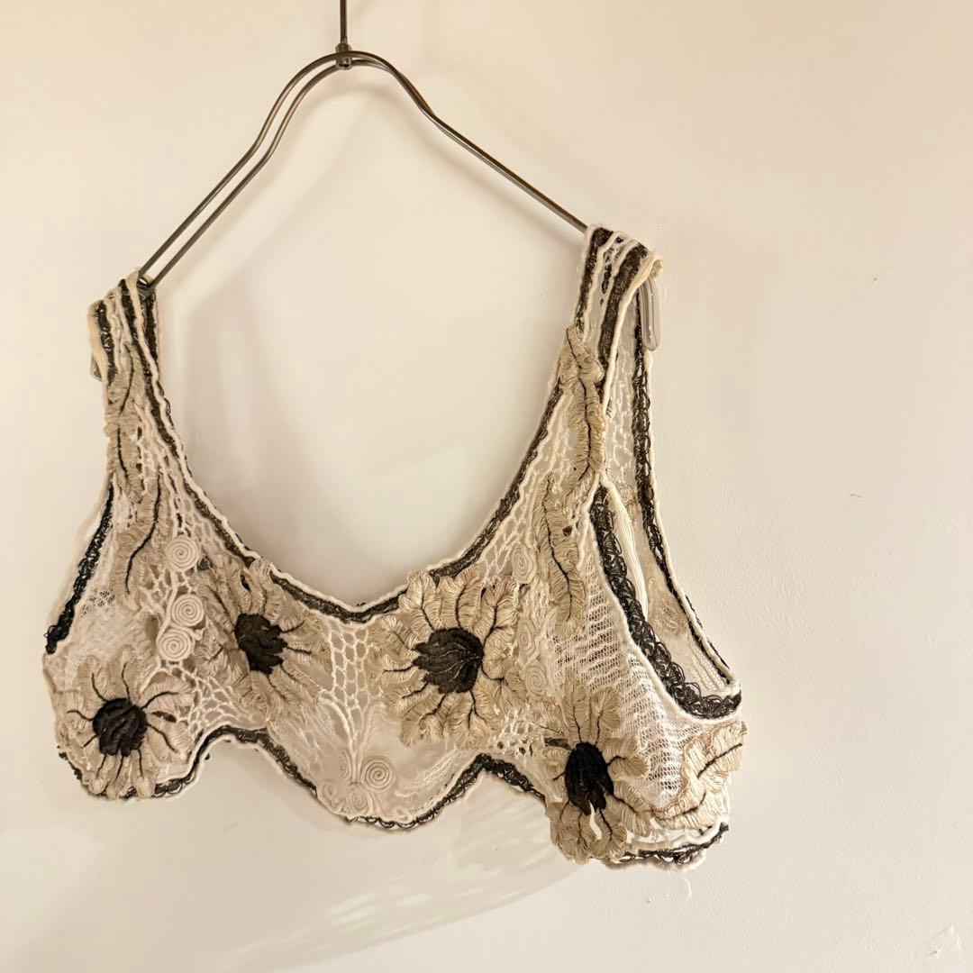 Vintage bustier ヨーロッパ古着 ヴィンテージ レース ビスチェ
