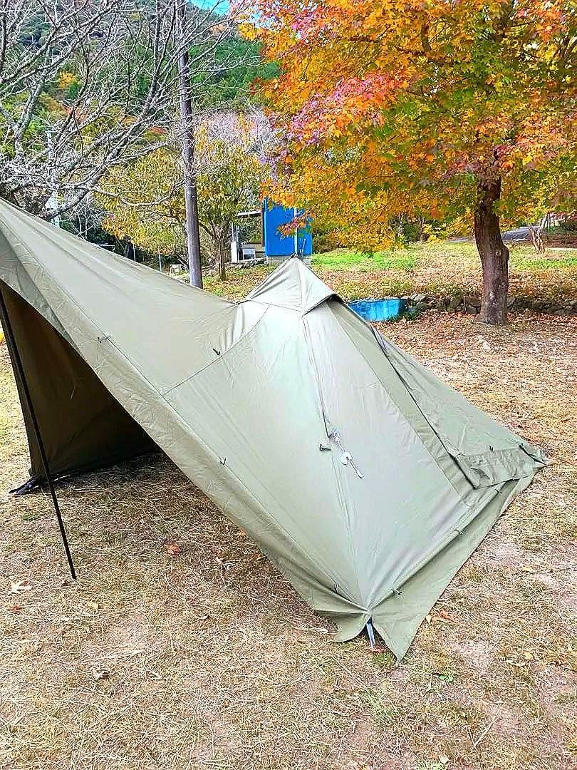 バンドック　ソロティピー1tc カーキ　純正二又ポールセット