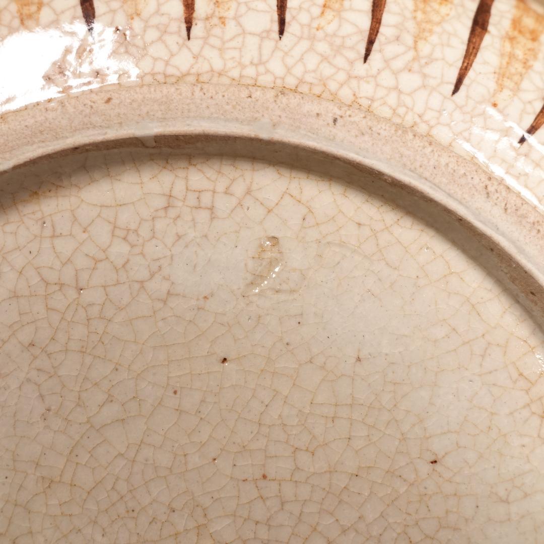 瀬戸本業窯 水野半次郎 麦藁手 大皿 合箱 栞 民藝